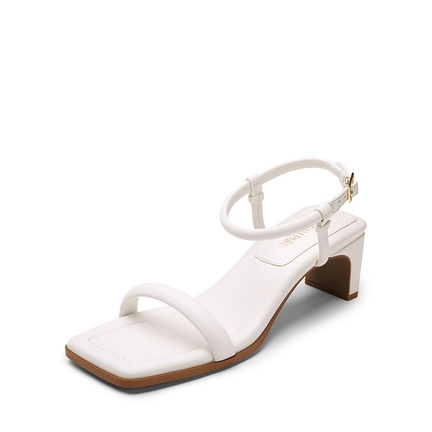 White one strap sandals discount